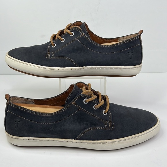 FRYE MEN’S NORFOLK DECK SHOES INDIGO SUNWASH NUBUCK LEATHER SZ 11.5 - Picture 5 of 11